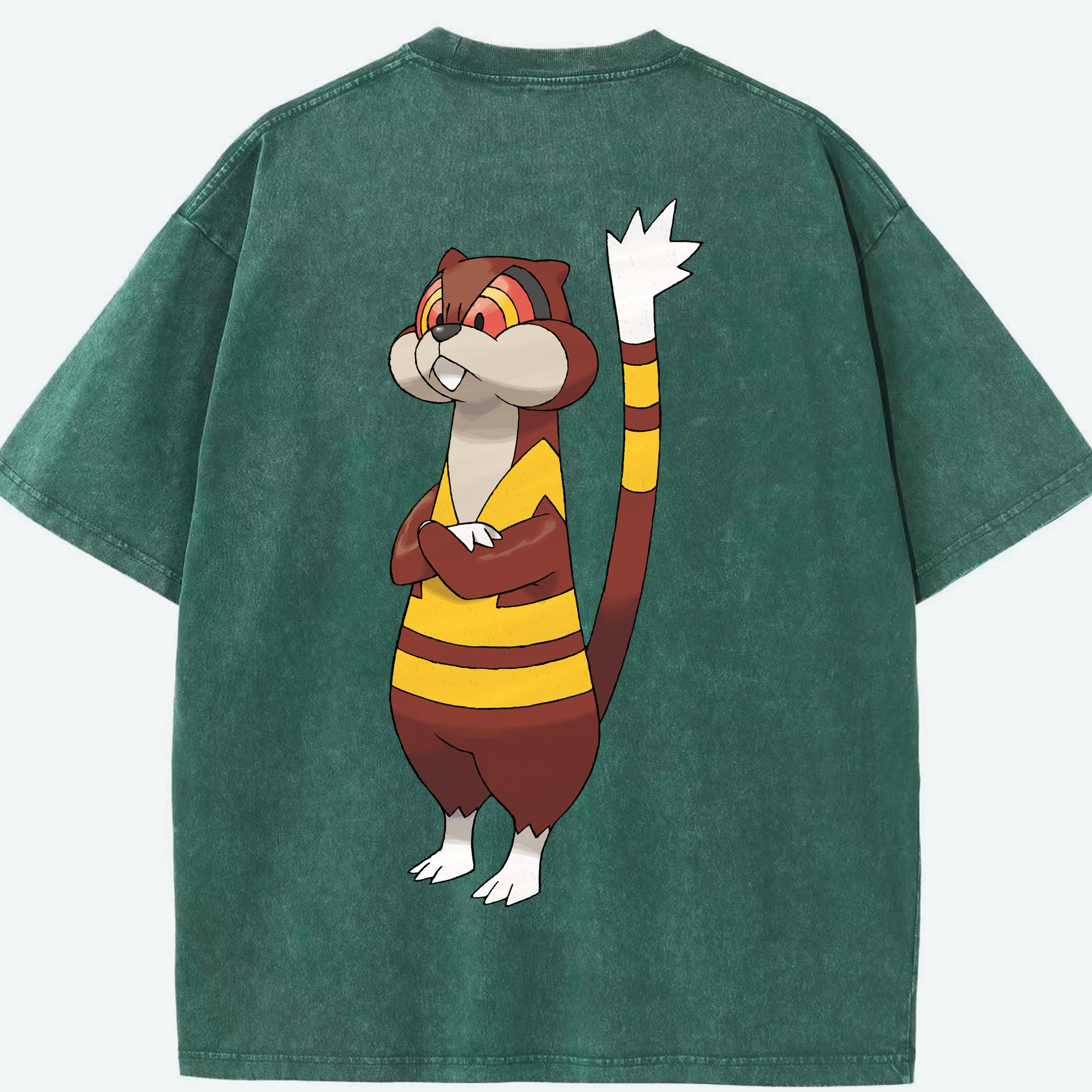 （画像用） ポケットモンスター Pokémon 綿100% ヴィンテージ風 半袖Tシャツ（背面プリント）